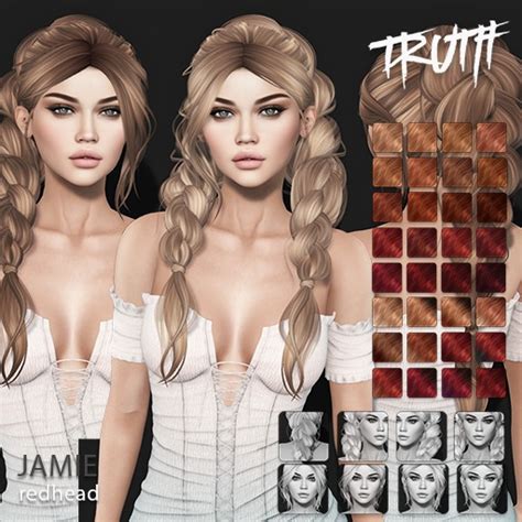Second Life Marketplace Truth Jamie Fitted Mesh Hair Redhead