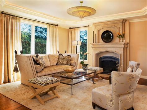 Formal Living Room With Limestone Fireplace Hgtv
