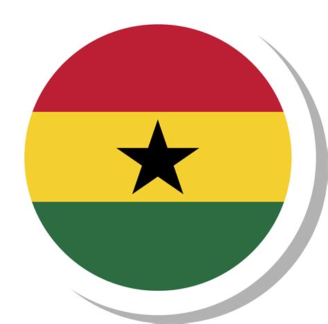 Ghana Flag Circle Shape Flag Icon 16707443 Png