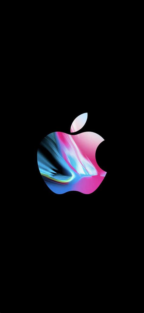 Download Iphone X Apple Logo Red Wallpaper