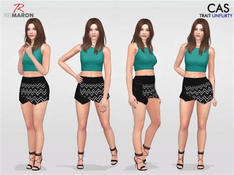 The Sims Resource Cas Pose Set 04 By Remaron • Sims 4 Downloads