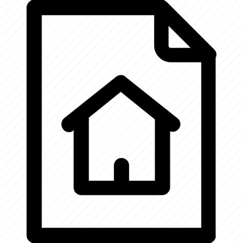Home document, property contract, property documents, property papers, real estate icon