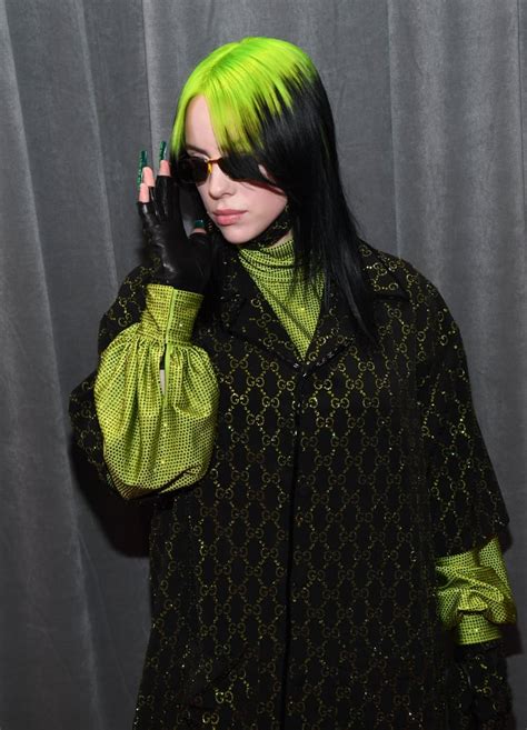 Billie Eilishs Gucci Outfit At The 2020 Grammys Popsugar Fashion