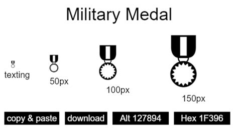 Military Medal Emoji And Codes