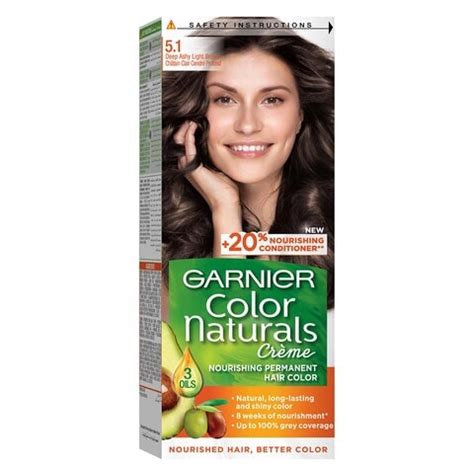 Garnier Color Naturals Creme Nourishing Permanent Hair Colour Deep Ashy Light Brown Online