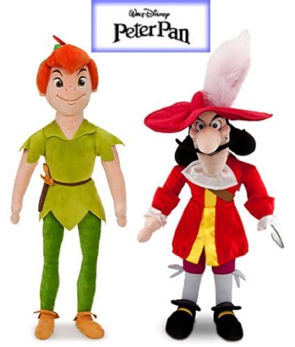 Disney Peter Pan And Captain Hook Plush Doll Set Stuffed Animal Toys Ebay