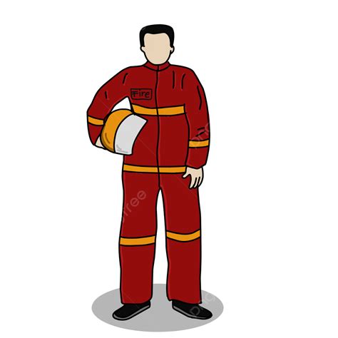 Fireman Uniform Clipart Transparent Png Hd Fireman Wearing A Red