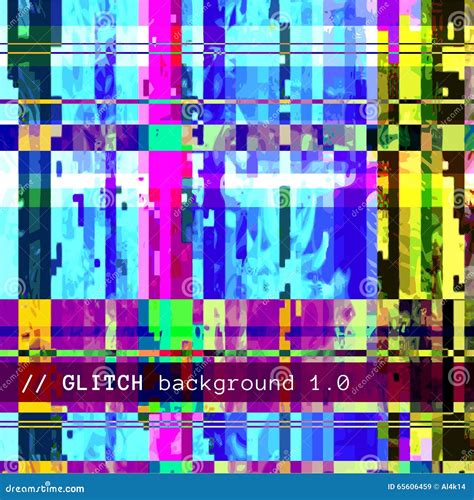 Colored Abstract Glitch Art Design Background Stock Vector
