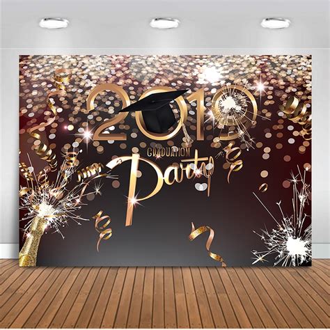 Neoback 2019 Birthday Party Backdrop For Photography Glitter Graduation