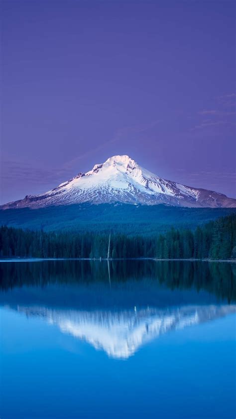 Mountain Reflected In Lake At Night Wallpaper 4k Ultra Hd Id4696
