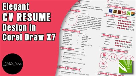 Download now the professional resume that fits your over 50 free resume templates in word. Elegant CV Resume Design in Corel Draw X7 - YouTube