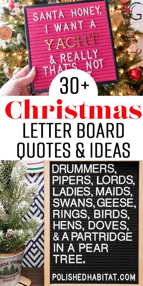 Christmas Letter Board Quotes And Sayings Polished Habitat