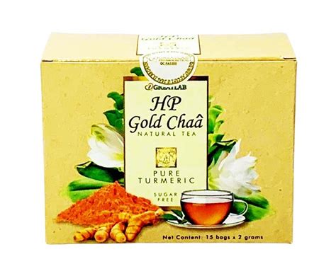 Greatlab Hp Gold Chaa Natural Tea Pure Turmeric Sugar Free Bags X G