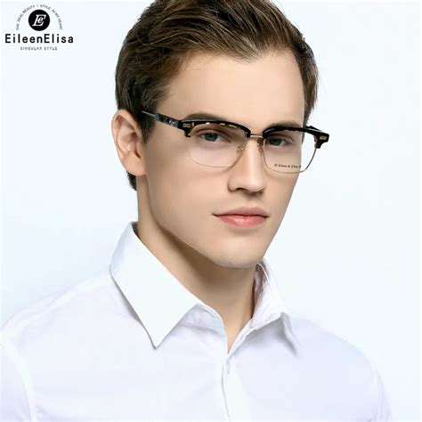 ee fashion brand optical frame acetate mix alloy eyeglasses high quality myopia glasses frame