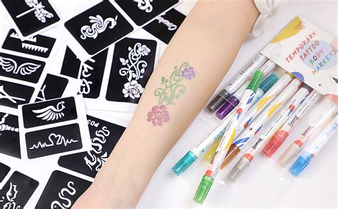 Hawink Temporary Tattoo Markers For Skin 10 Body Markers