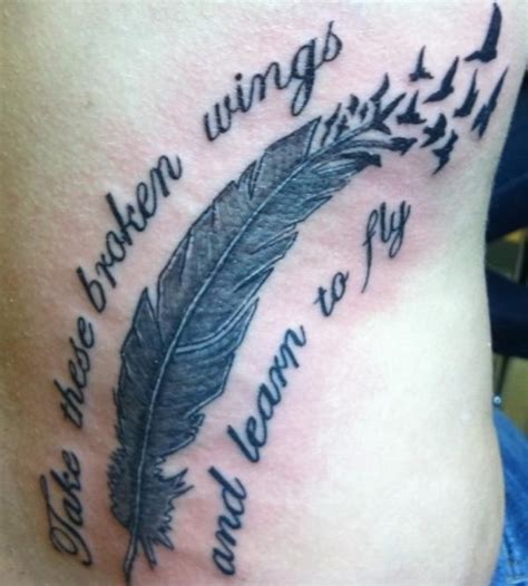 take these broken wings and learn to fly tattoo
