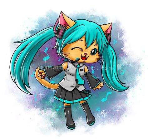 Hatsune Miku Cat By Leamatte On Deviantart