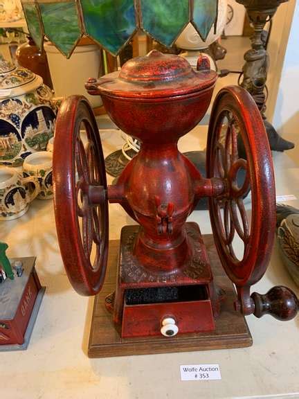 Antique Enterprise No Coffee Mill Grinder Cast Iron Wolfe