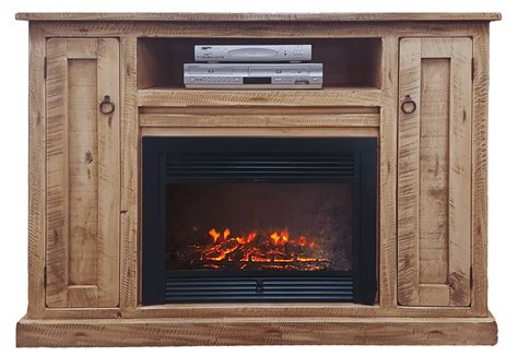 30857 Rustic Tall 55 Wide Fireplace Tv Stand Unfinished Furniture Of