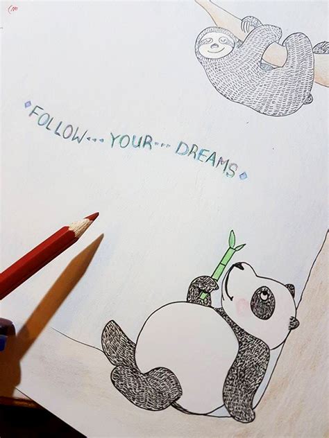 Panda And Sloth Illustration On Behance