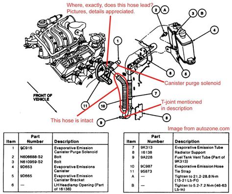 2003 Ford Taurus Vacuum Hose Diagram