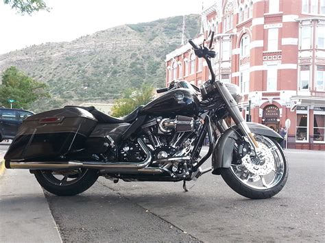 Harley davidson drivers backrest road king w/black pearl studs ez on/off. 2014 Harley-Davidson® FLHRSE5 CVO™ Road King® (Titanium ...