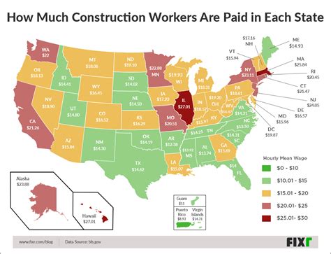 This Map Shows Where Construction Workers Are Most Paid And How Much