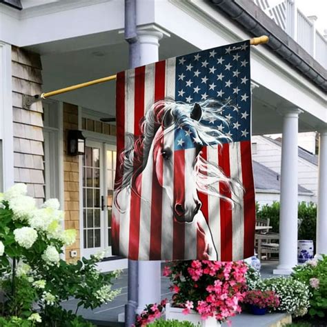 Flagwix American House Flag 295 X 395 Horse American Flag