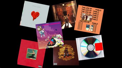 Kanye West Full List Album Cover Poster No Frame Wall Art Decor Home