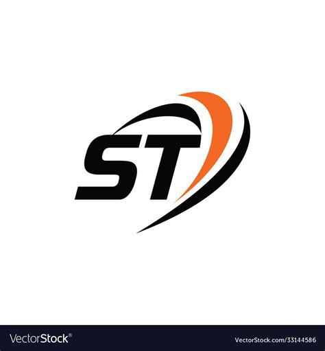 Monogram St Logo Design Strong Fast Moving Forward Dynamic