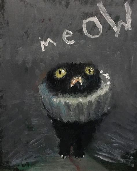 Weird Cat Renaissance Style Painting Cat Art Cat Painting Black Cat