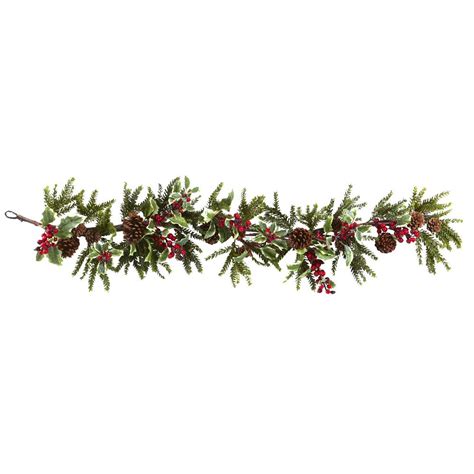 54 Holly Berry Garland Artificial Plants And Flowers Holiday