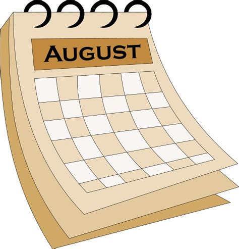 August Calendar Clipart Clip Art Library