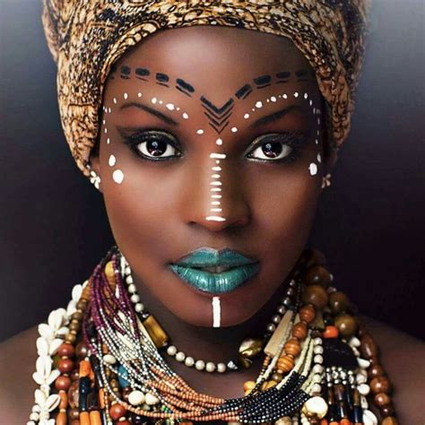 Pin De Марина Румянцева Em Beauté Afro Maquiagem Tribal Africano