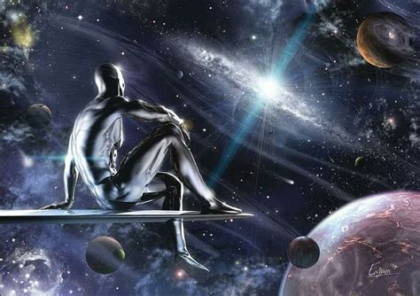 The Silver Surfer Gazing At Interstellar Space Silver Surfer Comic