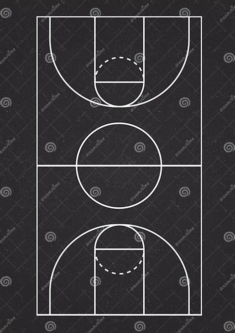 Vertical Basketball Court Line Vector Stock Image Image Of Empty