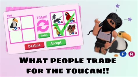 What People Trade For The Toucan In Adopt Me Youtube