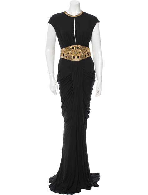 Alexander Mcqueen Embellished Evening Dress Clothing Ale34637 The