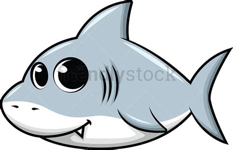 Cute Baby Shark Cartoon Vector Clipart Friendlystock