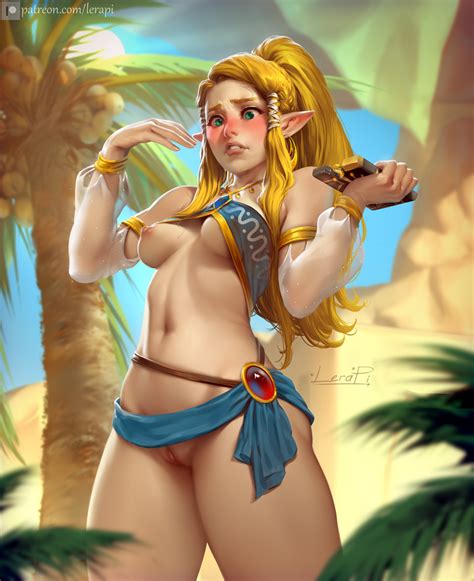 Rule 34 1girls Areolae Blonde Hair Breasts Breath Of The Wild Casual Clothing Demigoddess
