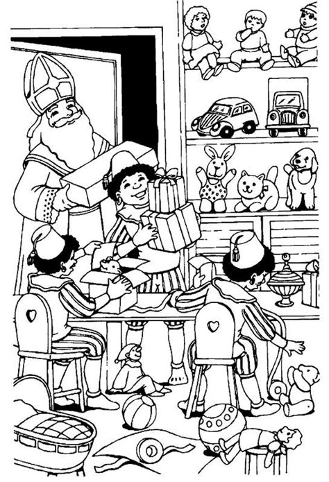 Kleurplaat Sinterklaas Kleurplaat Sinterklaas En Zwarte Piet