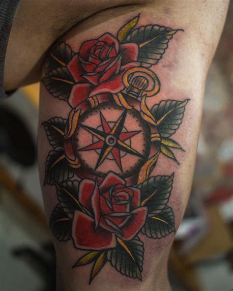 It will be vivid and clean. 75 Rose and Compass Tattoo Designs & Meanings - Choose ...