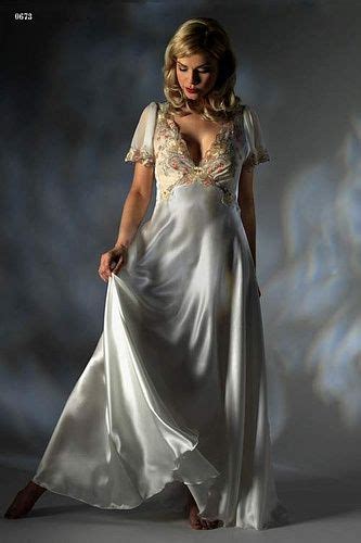 White Satin Nightgown