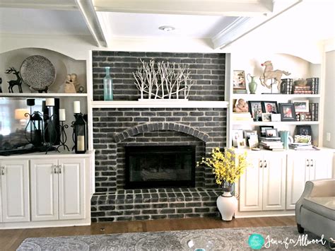 How To Paint Brick Fireplace Makeover Home Design Ideas