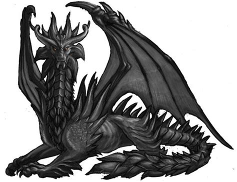 Wolf Dragon Black By Vagrantvulpes On Deviantart