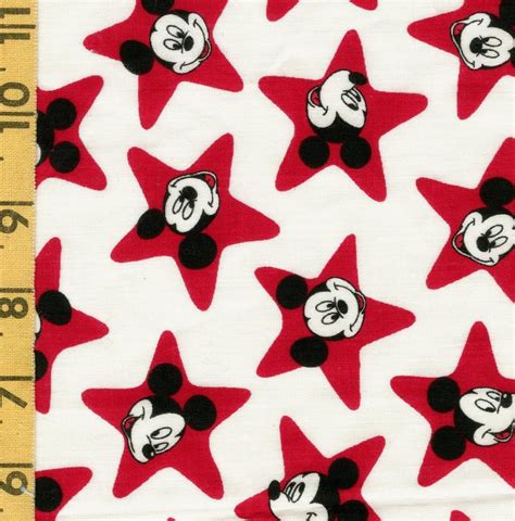 Retro Mickey Mouse Fabric Remnant