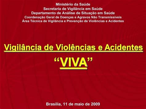 Ppt Vigil Ncia De Viol Ncias E Acidentes Viva Powerpoint Presentation Id