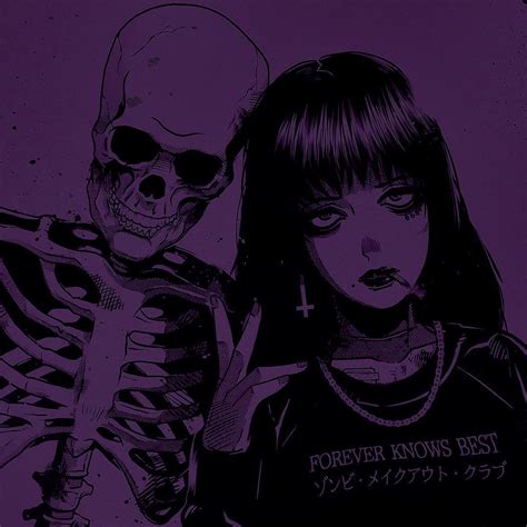 Dark Purple Wallpaper Goth Wallpaper Gothic Anime Girl Dark Anime Girl Aesthetic Art