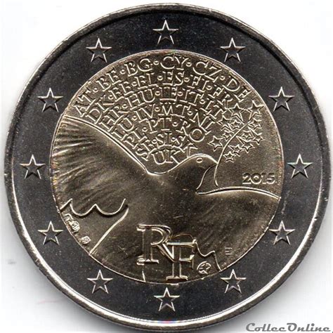 2015 70 Ans De Paix En Europe Coins Euros France Type Of Slice A