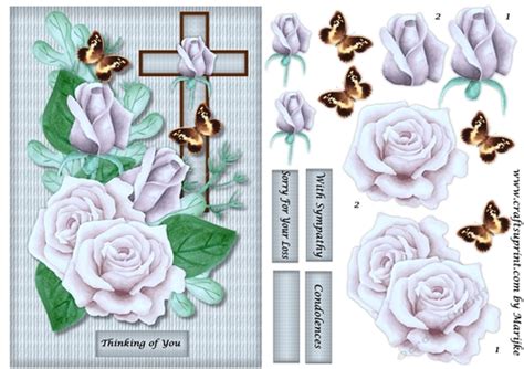 Pastel Roses And Cross Sympathy Cup793537936 Craftsuprint
